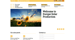 Desktop Screenshot of europe-solarproduction.com