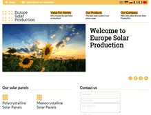Tablet Screenshot of europe-solarproduction.com